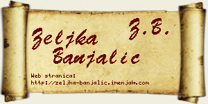 Željka Banjalić vizit kartica